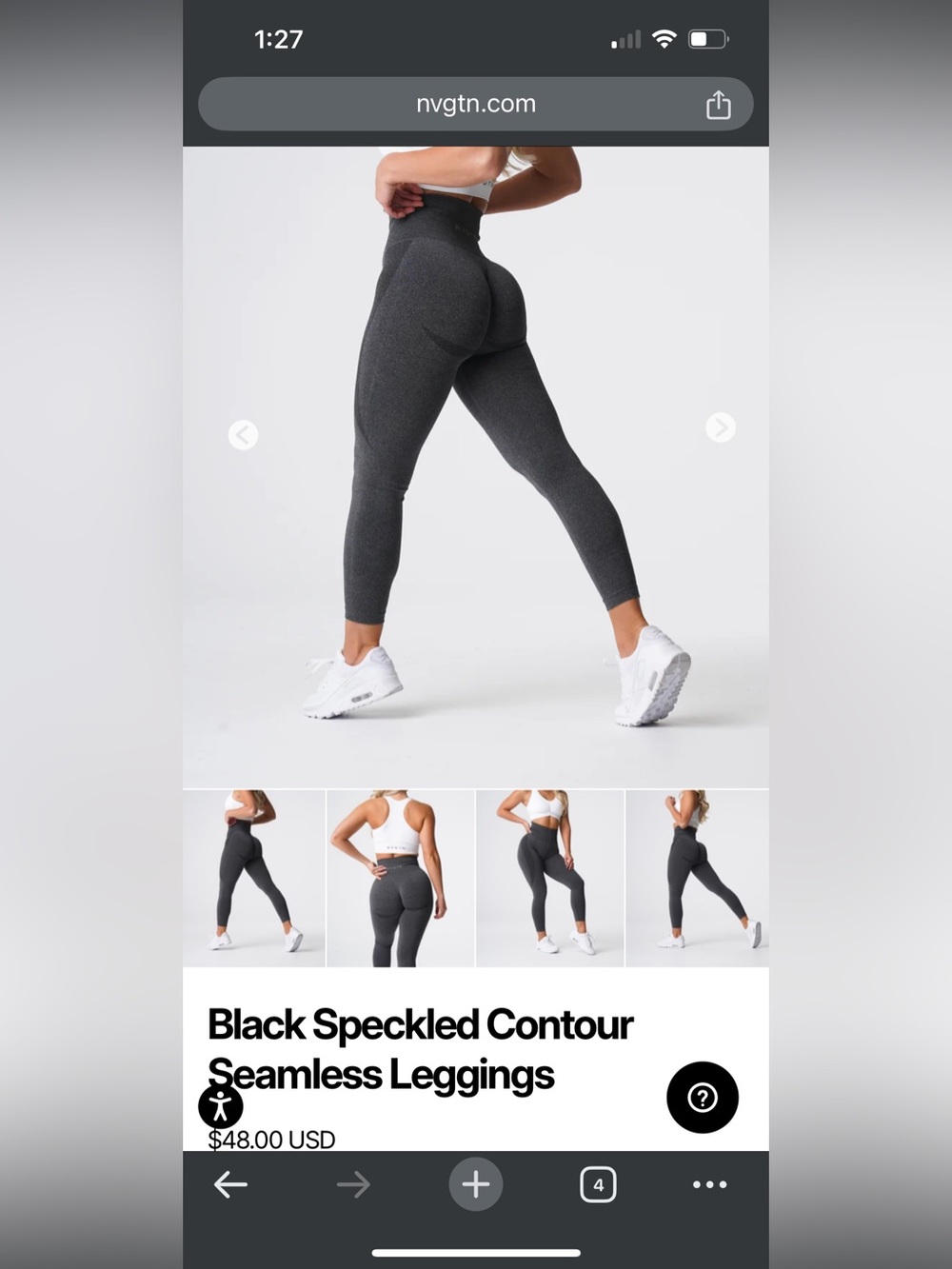 NVGTN Speckled Contour High-Waist Leggings - Charcoal Speckle